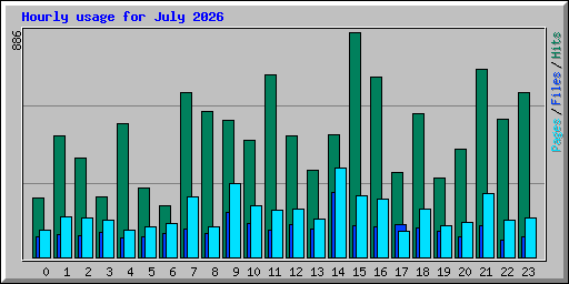 Hourly usage for July 2026