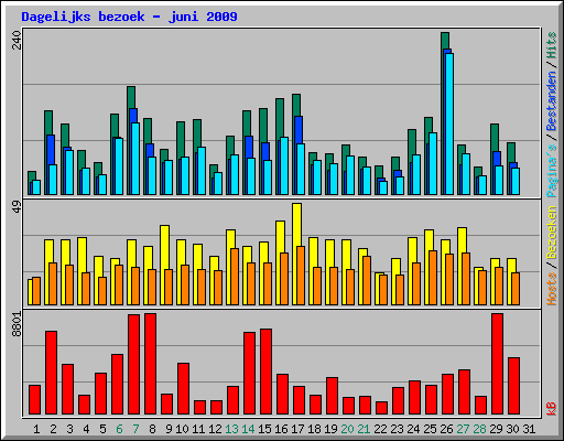 Dagelijks bezoek - juni 2009